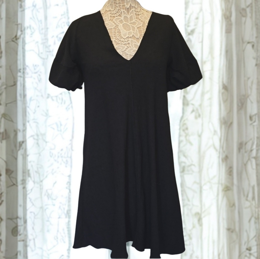 Zara - Cute Little Black Midi Dress Sz M